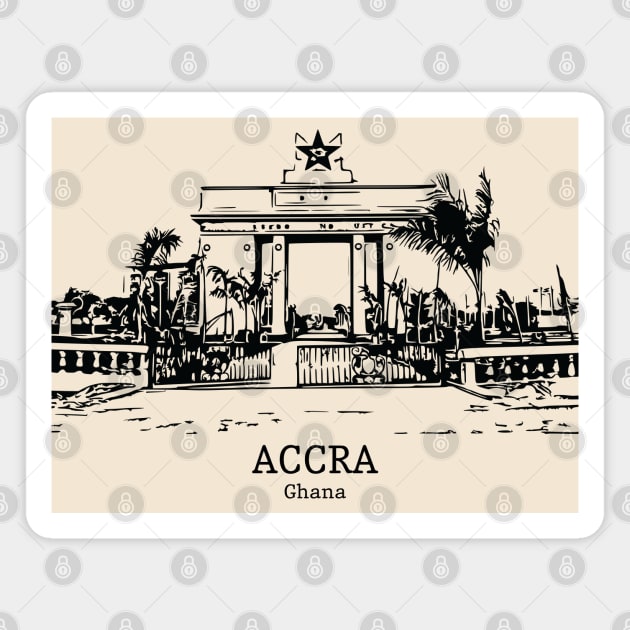 Accra - Ghana Magnet by Lakeric